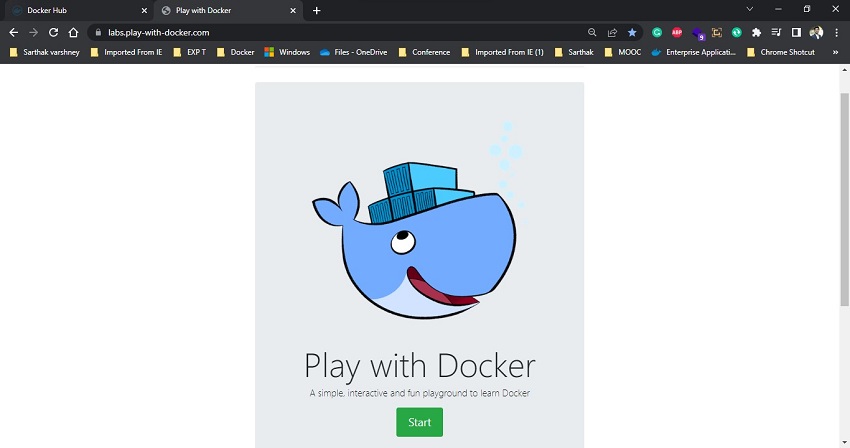 How To Run Hello World On Docker Playground